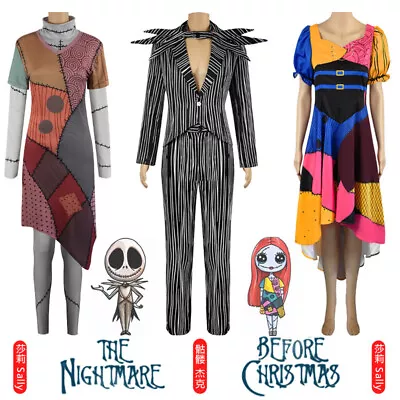 Adult Women The Nightmare Before Christmas Cosplay Costume Halloween Fancy Dress • $40.79