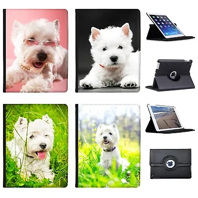Azzumo West Highland Terrier Westie Dog Faux Leather Case Cover For Apple IPad • £9.99