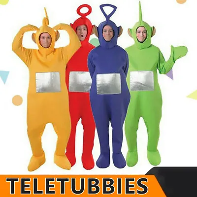 Teletubbies Adult Jumpsuit Party Fancy Dress Up Unisex Outfit Christmas Costume • $35.99