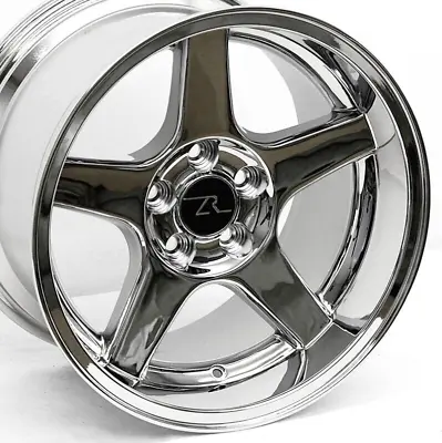 17  Chrome 03 04 Mustang Cobra Style Deep Dish Wheels 17x9 17x10.5 5x114.3 • $899