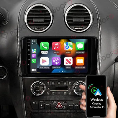 Wireless Carplay 9'' Android 13.0 Car Radio GPS Stereo For Mercedes Benz ML-W164 • $144.99