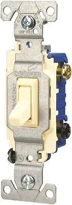 1X New Cooper Eaton 1303-7A Electrical Light Switch 3-Way Almond Toggle 15A 120V • $2.49