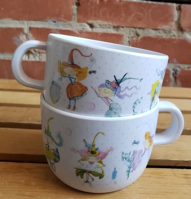 $29.95 • Buy Set X 2 Zara Home Kids Melamine Halloween Witches Mugs