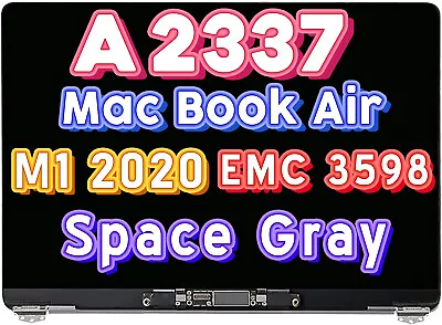 LCD Screen Display Assembly Space Gray For Apple MacBook Air 13  M1 A2337 2020 • $189