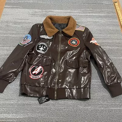 Top Gun Maverick Jacket Mens Small Brown Costume Cosplay Bomber Fighter Pilot • $21.69