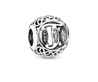 $33 • Buy New Genuine PANDORA 791964CZ Sterling Silver Vintage Letter T Charm