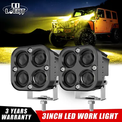 2x 3Inch LED Cube Pods Work Lights Bar Spot Fog Lamps For Jeep Driving Offroad • $29.99