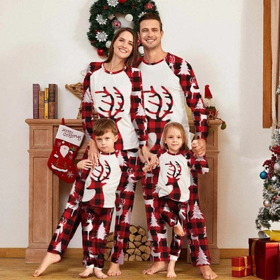 $38.77 • Buy  Christmas Deer Head Print Parent-child Home Dress For Family