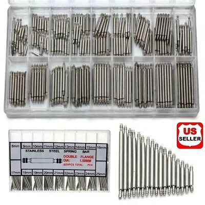 360pcs Watchmaker Watch Band Spring Bars Strap Link Pins Steel Repair Kit Tools • $6.68