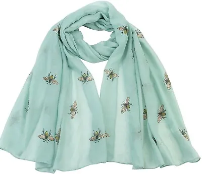 Ladies Women's Fashion New Birds Print Long Scarves Floral Neck Scarf Shawl Wrap • £7.99