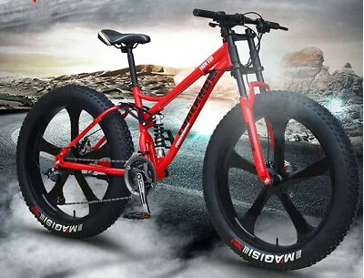 $859 • Buy Fat Tire Bike Dual Full Suspension 21 Speed 26  Bicycle Tri / 5 Spoke