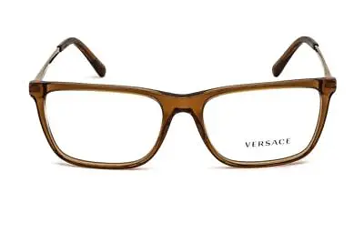 Versace VE 3301 5028 Transparent Brown 54-17-145 Eyeglasses Brand New • $124.79