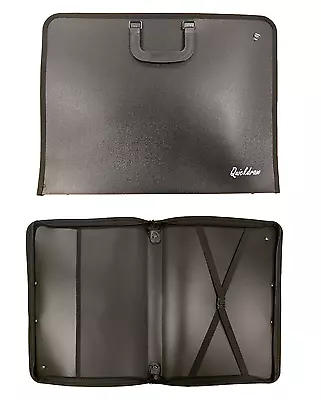 $12.25 • Buy A4 Artist Portfolio Zip Up School Document Painting Storage Vinyl Carry Case Qd