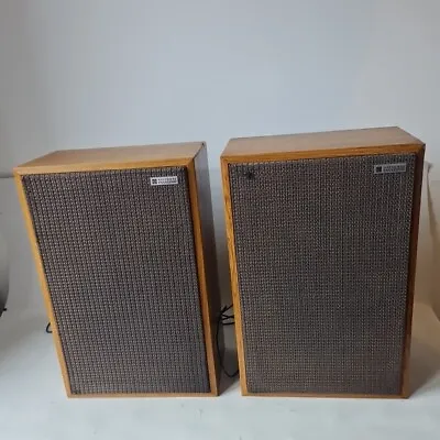 Vintage 60/70s Wooden 17” National Panasonic Speakers - Tested Working • £39.95