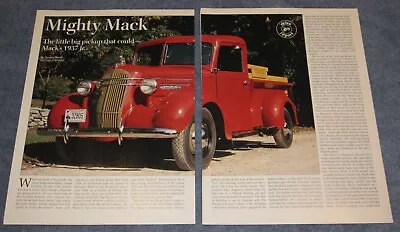 1937 Mack Jr. Model 2M Pickup Truck History Info Article  Mighty Mac  • $14.99