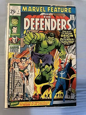 MARVEL FEATURE #1- 1ST PRINTING- 1ST APP ORIGIN OF THE DEFENDERS  Higher Grade • $275