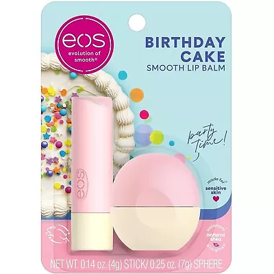 Eos Natural Shea Lip Balm- Birthday Cake All-Day Moisture Lip Care Products. • $9.98