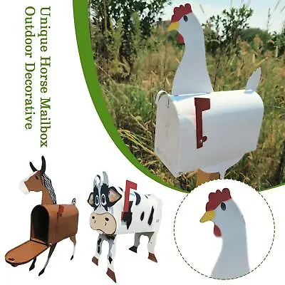 Unique Horse Mailbox Outdoor Decorative Letter Post Box Metal Mail Magazine Box` • $39.58