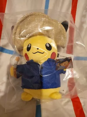 Pokemon Center Pikachu Plush X Van Gogh Museum Pokémon Plushie Brand New Sealed • £40