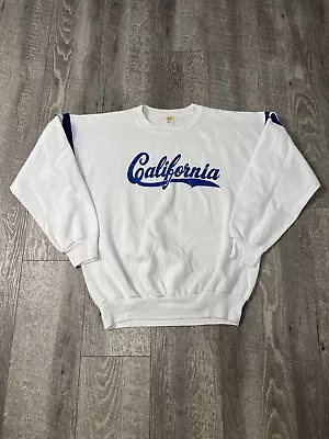 Vintage California Sweatshirt Mens XL True VTG 1980s Velva Sheen Spellout Travel • $22