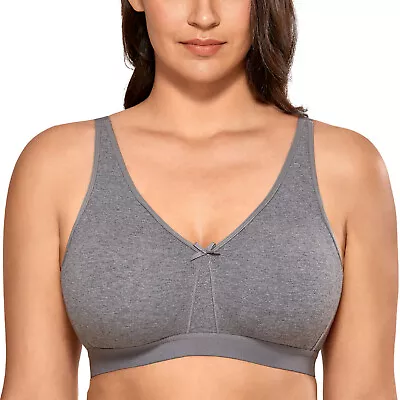 AISILIN Women's Wireless Plus Size Bra Cotton Support Comfort Unlined Sleep • $25.73