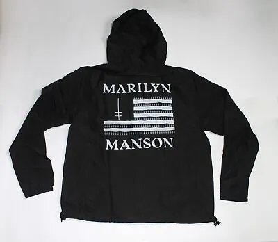 Marilyn Manson Windbreaker Flag Zip Glam Metal Men's Jacket XL • $125.80