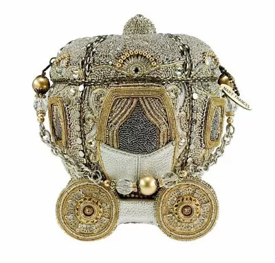 MARY FRANCES Before Midnight Beaded Bejeweled Cinderella Carriage Coach Purse • $468