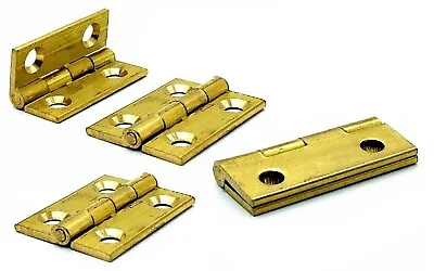 £3.01 • Buy BUTT HINGES 25mm Brass Plated Steel 1  Inch Dolls House / Small Box Hinge