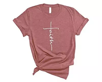 Faith Cross | Graphic Christian T-Shirt | Faith-Based Apparel Shirt • $19.95