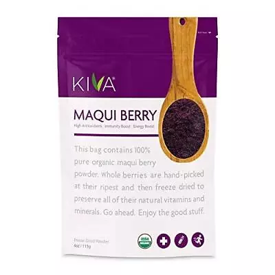 Kiva Organic Maqui Berry Powder - Non-GMO Raw Vegan 4-Ounce Pouch • $20.19