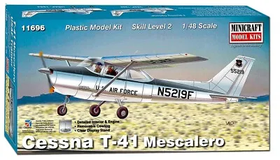 Minicraft Cessna T-41  Mescalero  W/ Stand 1/48 Plastic Model Plane Kit 11696 • $26.99