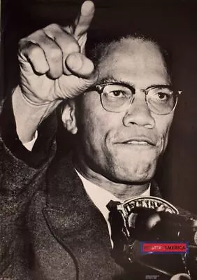 Malcolm X Speech Oversized Black And White Poster 27 X 38 • $46.67