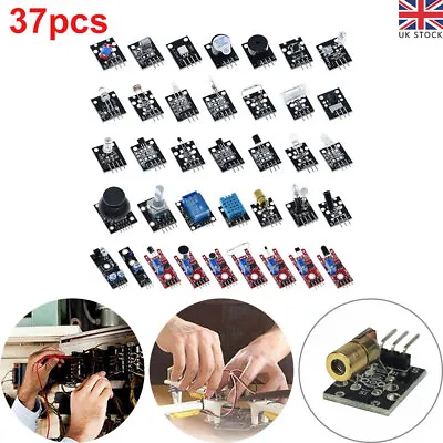 £11.86 • Buy 37 In 1 Sensor Modules Kit For Arduino UNO R3 Mega 2560 Nano Pi DIY Projects