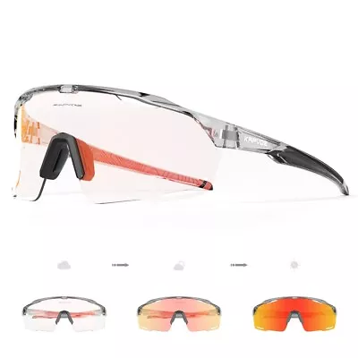 Photochromic Sunglasses Sports Mountain Bike Glasses Transition Cycling Goggles • $23.99