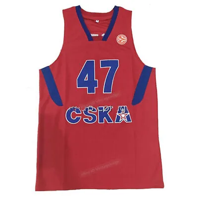 Throwback Andrei Kirilenko #47 Russia Team CSKA Moscow Basketball Jersey Red • $29.99