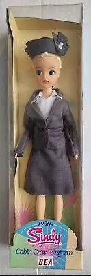 £34 • Buy Vintage Sindy Doll  BEA Cabin Crew Air Hostess Replica 1950s Uniform BA Blonde