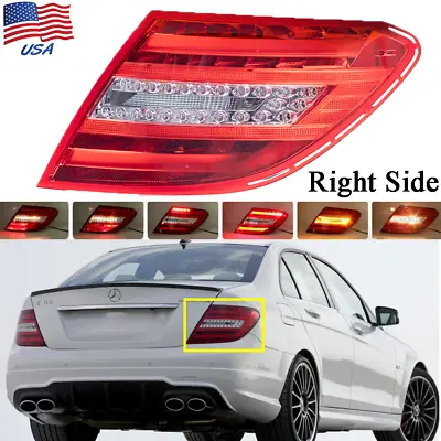 Rear Right Side LED Tail Light For Mercedes Benz W204 C250 C300 C63 AMG 2011-14 • $90.30