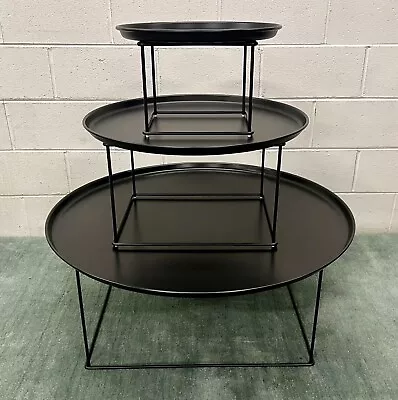 Set Of 3 BB Italia FAT-FAT Coffee + 2 Side Tables In Black By Patricia Urquiola • $2195