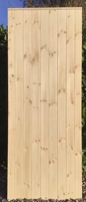 FULLY FRAMED T & G Solid Boarded Wooden Exterior Outbuilding Garage Shed Door  • £142