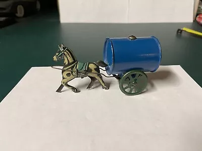 Vintage 4-1/4  Tin Horse With Water? Wagon Nice Condition • $34.99