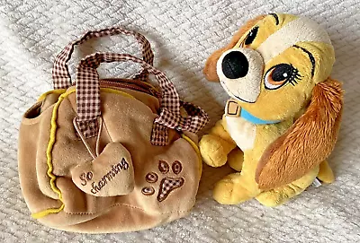 Disney Parks Paris ~ Lady From Lady & The Tramp Pet Carrier Soft Toy ~ VGC • £14.99