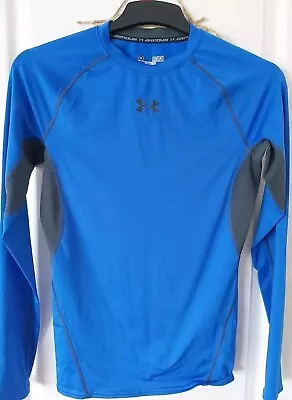 Mens Underarmour Long Sleeved Compression Top Blue Size Medium • £7