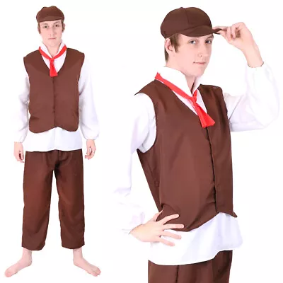 £17.99 • Buy Mens Poor Victorian Costume Historic Tudor Boy Adults School Fancy Dress 