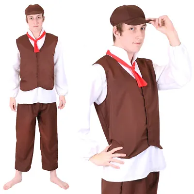 Mens Poor Victorian Costume Historic Tudor Boy Adults School Fancy Dress  • £13.99
