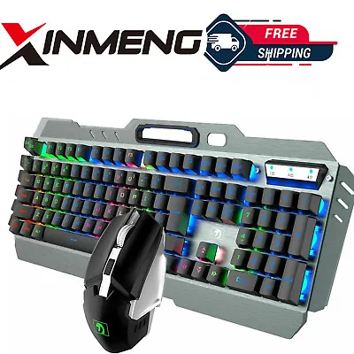 $39.55 • Buy For Computers PS4 Wireless Gaming Keyboard And Mouse Set 3800mAh USB LED Backlit