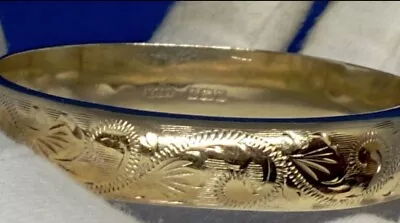 9K Gold Over Sterling Silver. Vintage Sterling Silver Bracelet.  English Vintage • $123.26