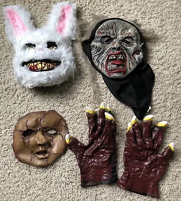Various Halloween Masks:Zombie Mask Skin Mask Evil Rabbit Mask &Monster Hands • £35.71