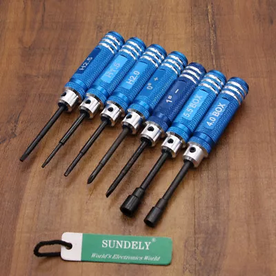 £14.18 • Buy 7Pcs Screw Driver Kit Set RC Helicopter Plane Car Hex Key Repair Tool Pro