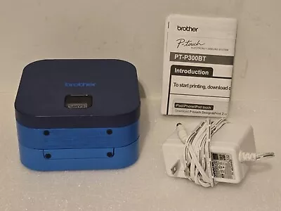 Brother PT-P300BT Blue P-Touch Cube Bluetooth Wireless Mobile Label Printer • $39.95