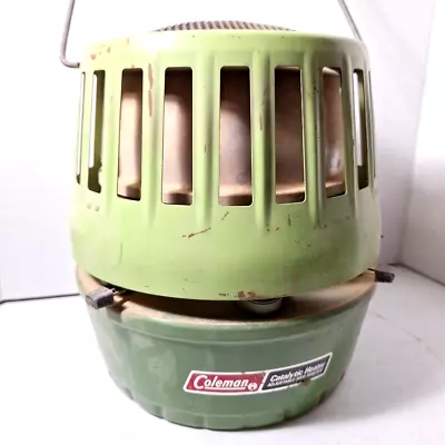 Coleman Catalytic Heater Vintage Avocado Green Camping Or Cabin Room Personal • $28.78